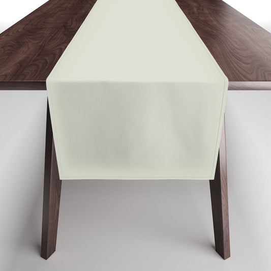 Hazy Green Gray Solid Color Pairs Dulux 2023 Trending Shade Green Alabaster Half S19B1H Table Runner