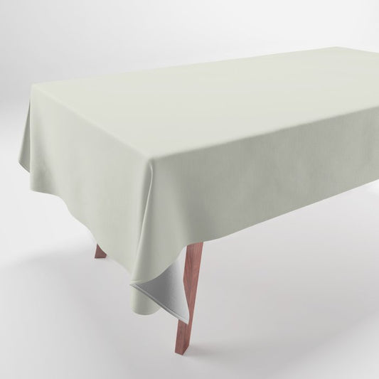 Hazy Green Gray Solid Color Pairs Dulux 2023 Trending Shade Green Alabaster Half S19B1H Tablecloth
