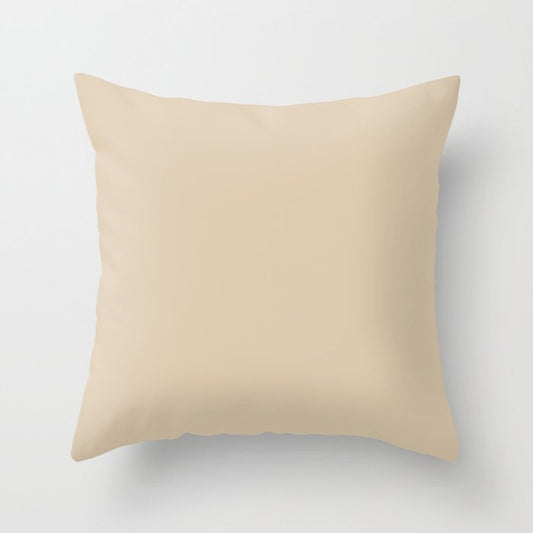 Neutral Beige Solid Color Pairs 2023 Color of the Year Valspar Holmes Cream 3004-10B Throw Pillow