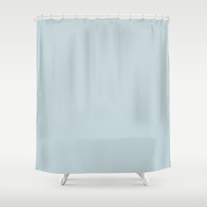Light Blue Solid Color Pairs Dulux 2023 Trending Shade Pure Blue Half S33A1H Shower Curtain