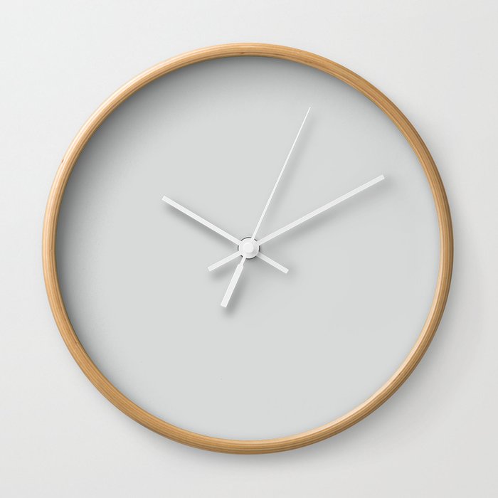Light Gray - Grey Solid Color Pairs Dulux 2023 Trending Shade Terrace White SN4F1 Wall Clock