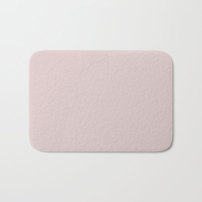 Light Pink Solid Color Pairs Dulux 2023 Trending Shade Porcelain S05D1 Bath Mat
