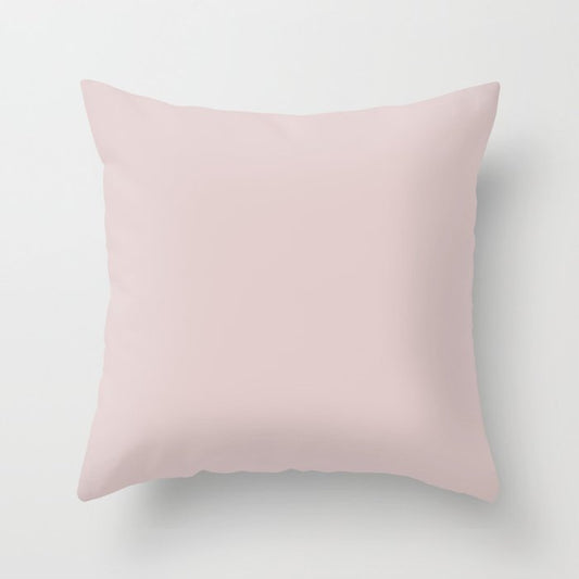 Light Pink Solid Color Pairs Dulux 2023 Trending Shade Porcelain S05D1 Throw Pillow