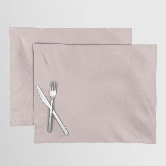 Light Pink Solid Color Pairs Dulux 2023 Trending Shade Porcelain S05D1 Placemat