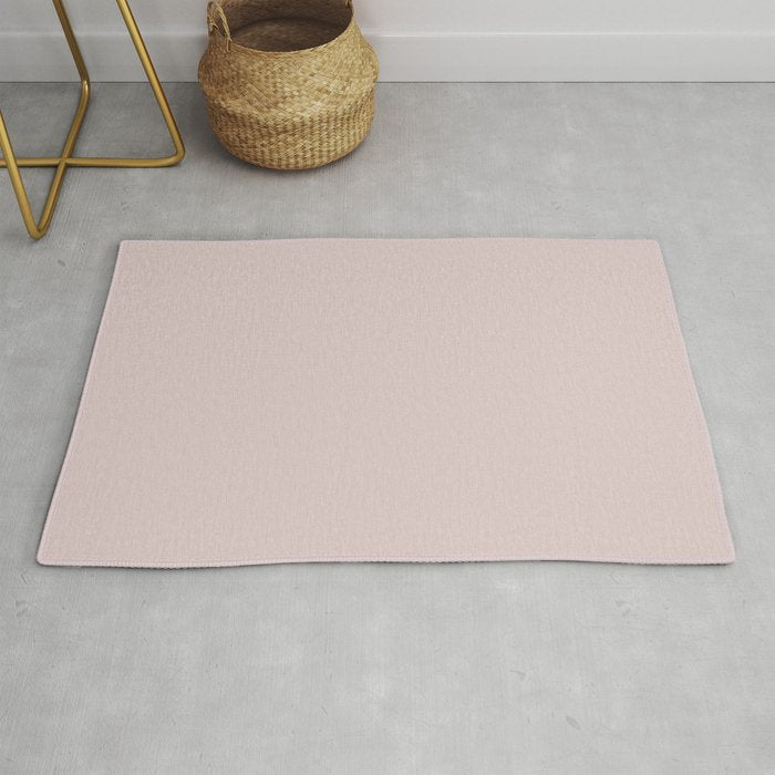 Light Pink Solid Color Pairs Dulux 2023 Trending Shade Porcelain S05D1 Throw & Area Rugs