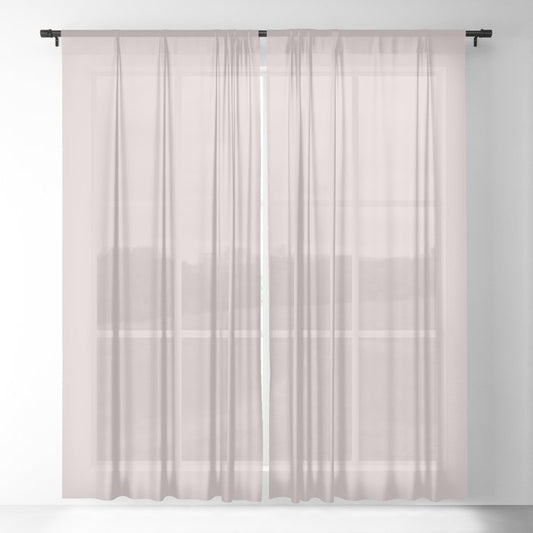 Light Pink Solid Color Pairs Dulux 2023 Trending Shade Porcelain S05D1 Sheer Curtain