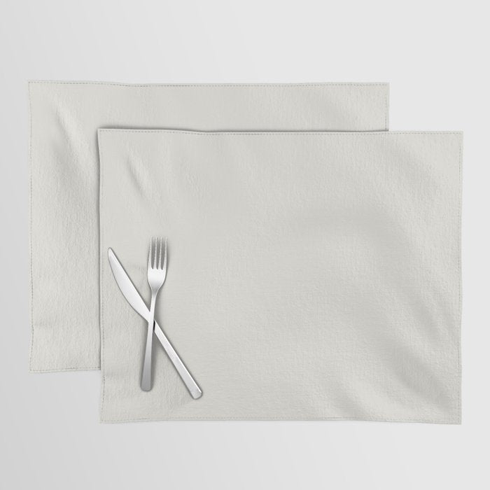 Linen Off White Solid Color Pairs Dulux 2023 Trending Shade Whisper White SW1C2 Placemat