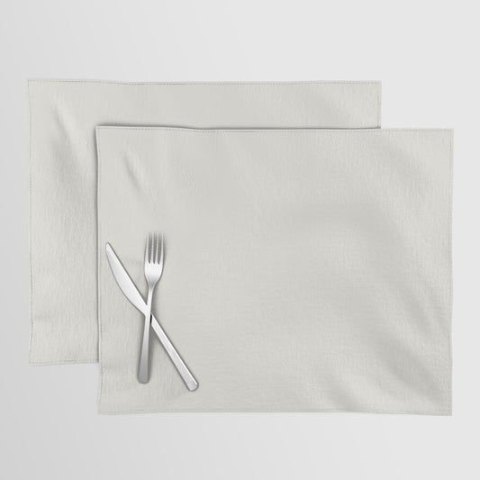 Linen Off White Solid Color Pairs Dulux 2023 Trending Shade Whisper White SW1C2 Placemat