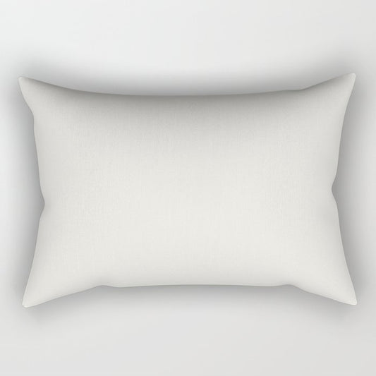 Linen Off White Solid Color Pairs Dulux 2023 Trending Shade Whisper White SW1C2 Rectangular Pillow