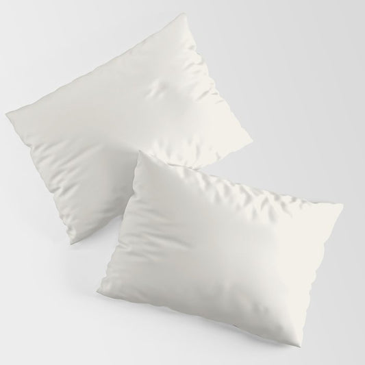 Linen Off White Solid Color Pairs Dulux 2023 Trending Shade Whisper White SW1C2 Pillow Sham Set