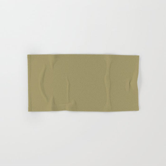 Martini Olive Green Solid Color Pairs Dulux 2023 Trending Shade Stilted Stalks S17D5 Hand & Bath Towel