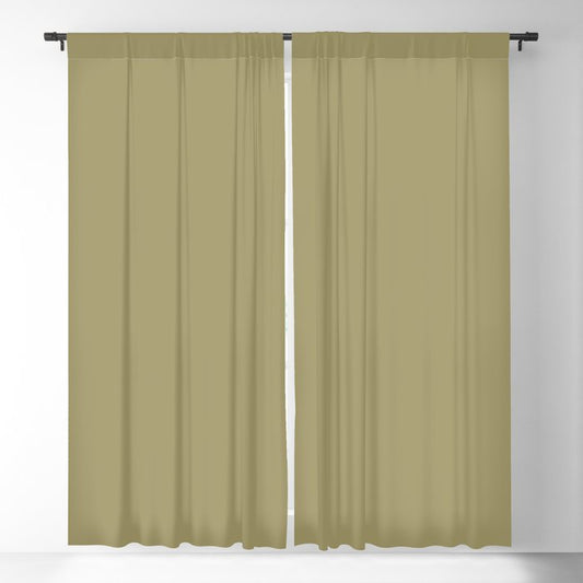 Martini Olive Green Solid Color Pairs Dulux 2023 Trending Shade Stilted Stalks S17D5 Blackout Curtain