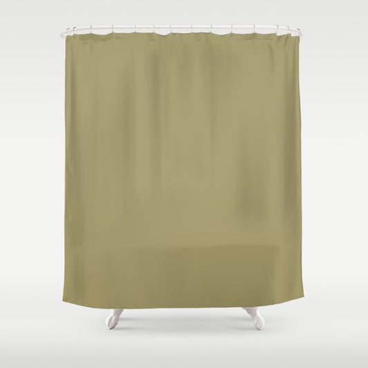 Martini Olive Green Solid Color Pairs Dulux 2023 Trending Shade Stilted Stalks S17D5 Shower Curtain
