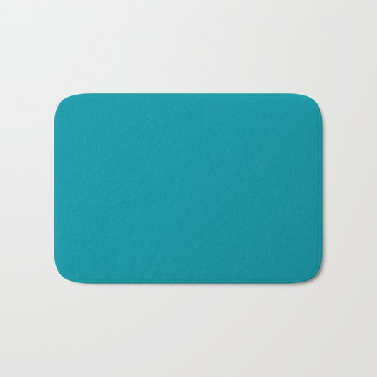 Medium Aqua Solid Color Pairs 2023 Trending Hue Dunn-Edwards Oasis DET546 - Liberated Nomads Collection Bath Mat