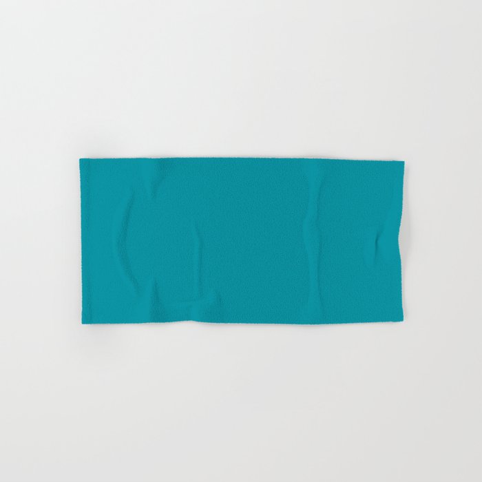 Medium Aqua Solid Color Pairs 2023 Trending Hue Dunn-Edwards Oasis DET546 - Liberated Nomads Collection Hand & Bath Towels