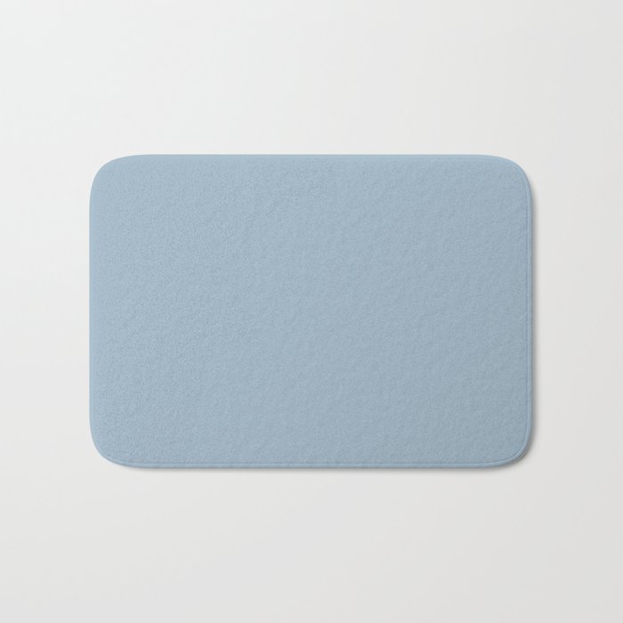 Medium Blue Solid Color Dunn & Edwards 2023 Trending Color Country Air DET581 Well Intentions Collection Bath Mat