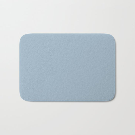 Medium Blue Solid Color Dunn & Edwards 2023 Trending Color Country Air DET581 Well Intentions Collection Bath Mat
