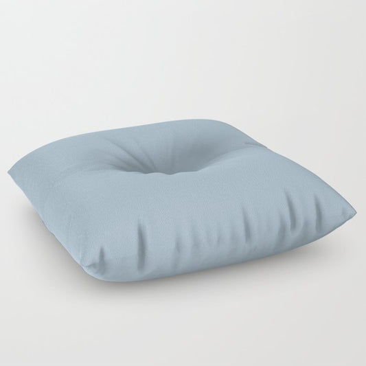 Medium Blue Solid Color Dunn & Edwards 2023 Trending Color Country Air DET581 Well Intentions Collection Floor Pillow