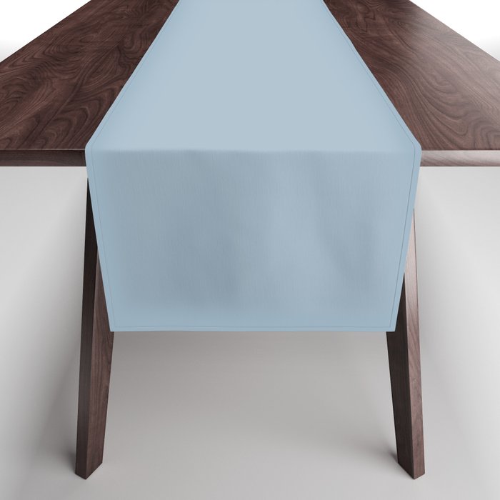 Medium Blue Solid Color Dunn & Edwards 2023 Trending Color Country Air DET581 Well Intentions Collection Table Runner