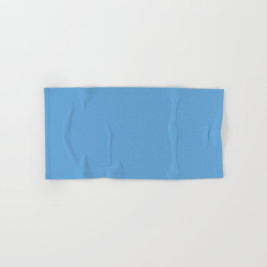 Medium Blue Solid Color Pairs 2023 Trending Hue Dunn-Edwards Marina DE5857 - Live in Joy Collection Hand & Bath Towels