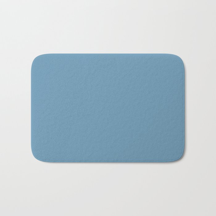 Medium Blue Solid Color Pairs 2023 Trending Hue Dutch Boy Superhero 237-6DB Bath Mat