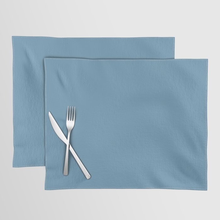 Medium Blue Solid Color Pairs 2023 Trending Hue Dutch Boy Superhero 237-6DB Placemat Sets