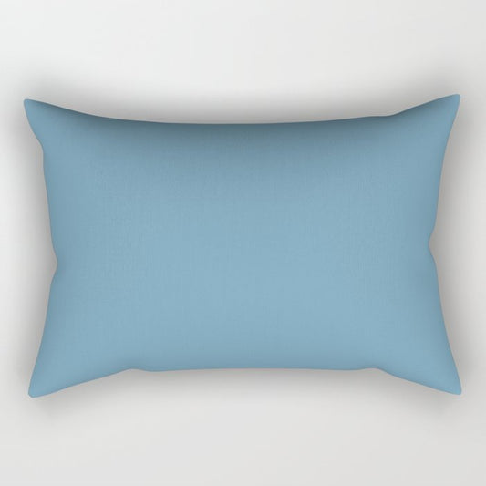 Medium Blue Solid Color Pairs 2023 Trending Hue Dutch Boy Superhero 237-6DB Rectangle Pillow