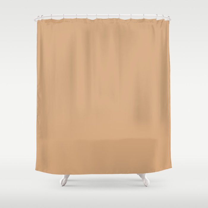 Medium Brown Solid Color Pairs Dulux 2023 Trending Shade Paper Brown S10F4 Shower Curtain
