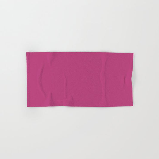 Medium Magenta Pink Purple Solid Color Pairs 2023 Trending Hue Dunn-Edwards Razzle Dazzle DE5027  - Live in Joy Collection Hand & Bath Towels