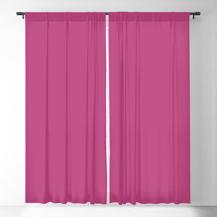 Medium Magenta Pink Purple Solid Color Pairs 2023 Trending Hue Dunn-Edwards Razzle Dazzle DE5027  - Live in Joy Collection Blackout Curtains