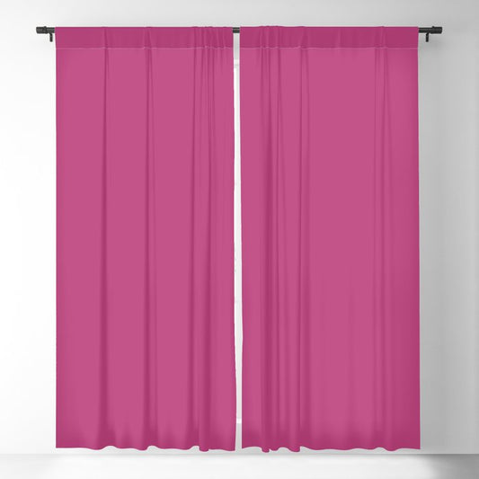 Medium Magenta Pink Purple Solid Color Pairs 2023 Trending Hue Dunn-Edwards Razzle Dazzle DE5027  - Live in Joy Collection Blackout Curtains