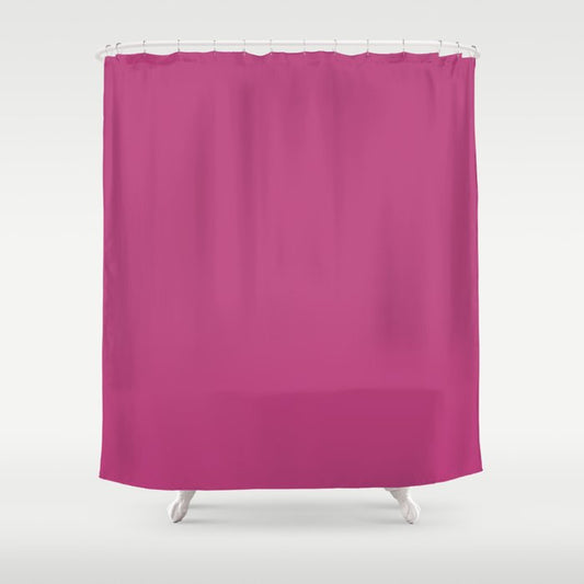 Medium Magenta Pink Purple Solid Color Pairs 2023 Trending Hue Dunn-Edwards Razzle Dazzle DE5027  - Live in Joy Collection Shower Curtain
