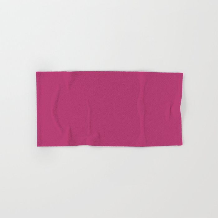 Medium Magenta Solid Color Pairs 2023 Trending Hue Dunn-Edwards Fiery Fuchsia DEA101 - Liberated Nomads Collection Hand & Bath Towels