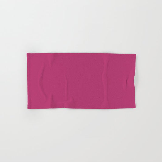 Medium Magenta Solid Color Pairs 2023 Trending Hue Dunn-Edwards Fiery Fuchsia DEA101 - Liberated Nomads Collection Hand & Bath Towels