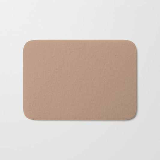 Medium Orange-Brown Solid Color Pairs PPG Cool Clay PPG1071-5 - All One Single Shade Hue Colour Bath Mat
