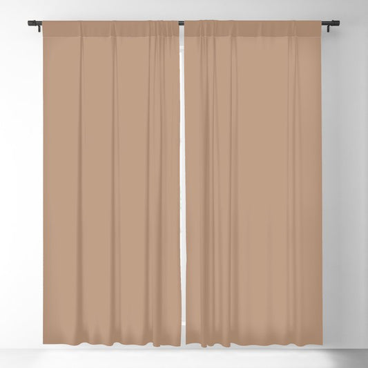 Medium Orange-Brown Solid Color Pairs PPG Cool Clay PPG1071-5 - All One Single Shade Hue Colour Blackout Curtain