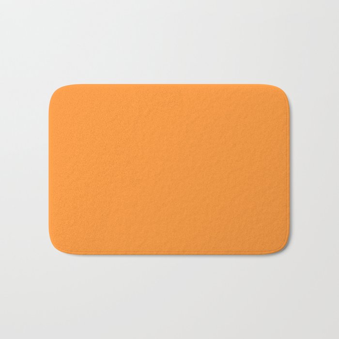 Medium Orange Solid Color Pairs 2023 Trending Hue Dunn-Edwards Energy Orange DE5223 - Live in Joy Collection Bath Mat