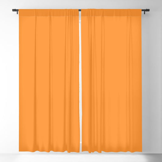 Medium Orange Solid Color Pairs 2023 Trending Hue Dunn-Edwards Energy Orange DE5223 - Live in Joy Collection Blackout Curtains