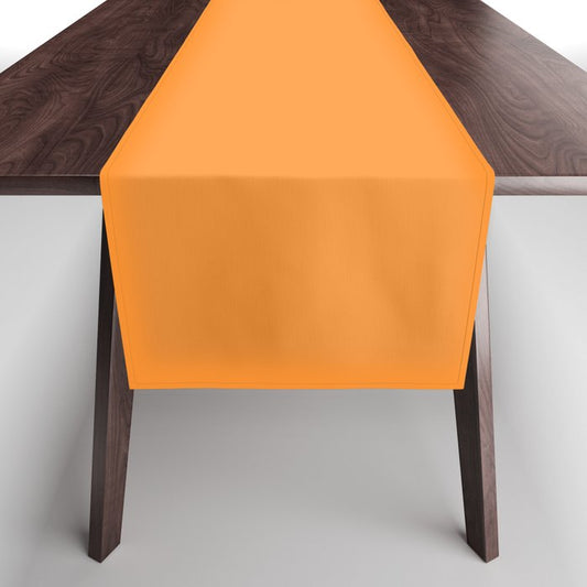 Medium Orange Solid Color Pairs 2023 Trending Hue Dunn-Edwards Energy Orange DE5223 - Live in Joy Collection Table Runner