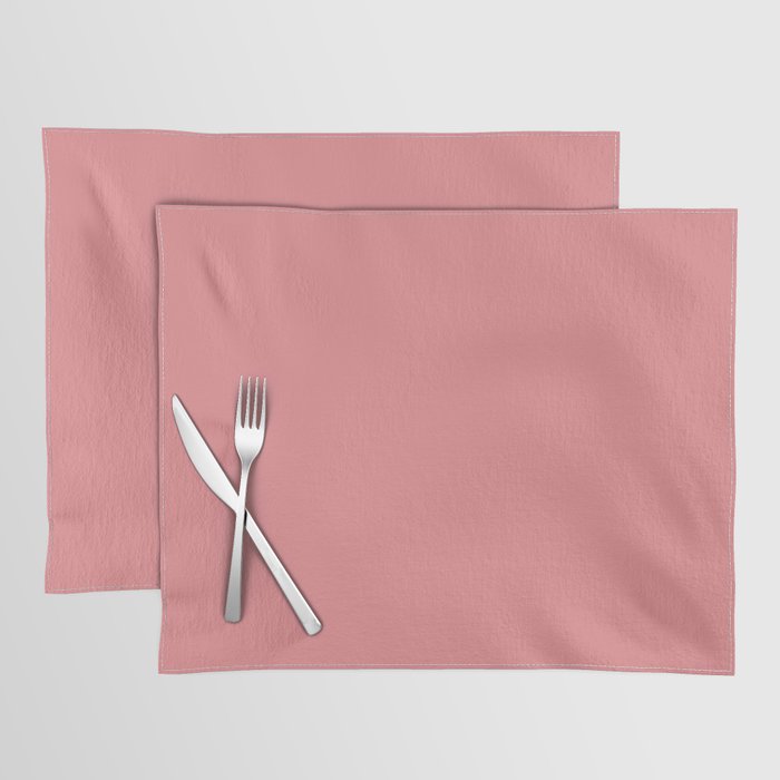 Medium Pink Solid Color Pairs Dulux 2023 Trending Shade Pink Chi S03H5 Placemat
