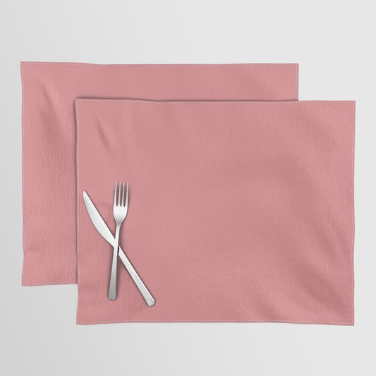 Medium Pink Solid Color Pairs Dulux 2023 Trending Shade Pink Chi S03H5 Placemat