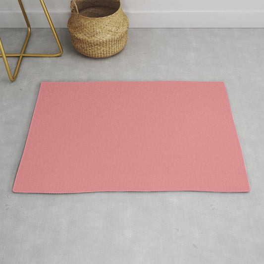 Medium Pink Solid Color Pairs Dulux 2023 Trending Shade Pink Chi S03H5 Throw & Area Rugs