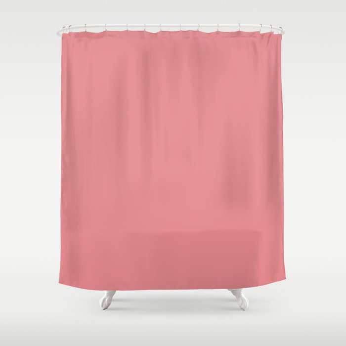 Medium Pink Solid Color Pairs Dulux 2023 Trending Shade Pink Chi S03H5 Shower Curtain