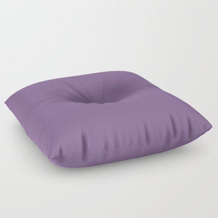 Medium Purple Solid Color Pairs 2023 Trending Hue Dunn-Edwards Plum Power DE5985 - Live in Joy Collection Floor Pillow