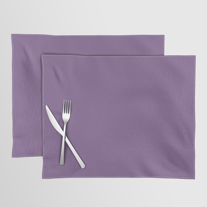 Medium Purple Solid Color Pairs 2023 Trending Hue Dunn-Edwards Plum Power DE5985 - Live in Joy Collection Placemat Sets