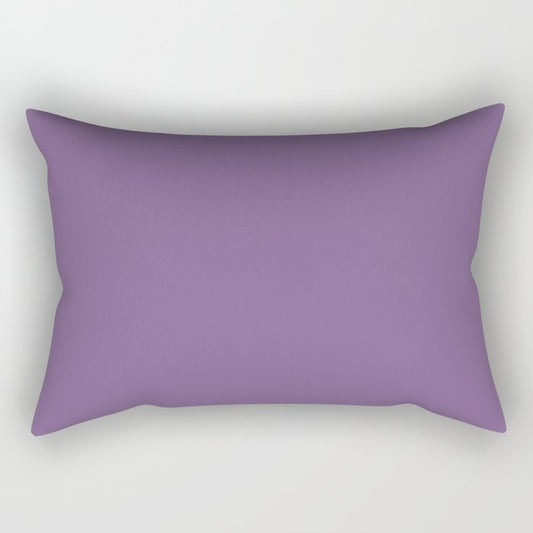 Medium Purple Solid Color Pairs 2023 Trending Hue Dunn-Edwards Plum Power DE5985 - Live in Joy Collection Rectangle Pillow