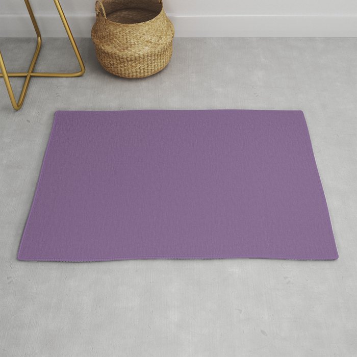 Medium Purple Solid Color Pairs 2023 Trending Hue Dunn-Edwards Plum Power DE5985 - Live in Joy Collection Throw & Area Rugs