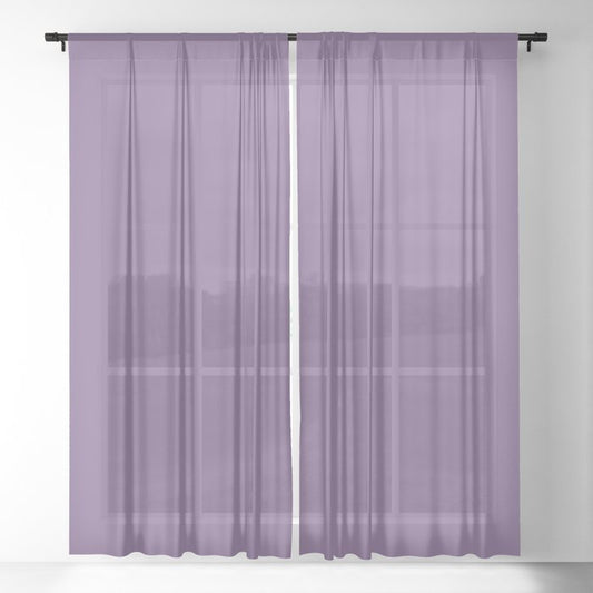 Medium Purple Solid Color Pairs 2023 Trending Hue Dunn-Edwards Plum Power DE5985 - Live in Joy Collection Sheer Curtains