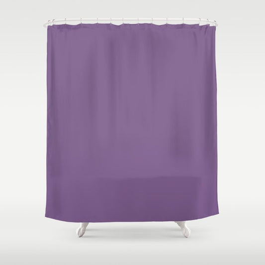Medium Purple Solid Color Pairs 2023 Trending Hue Dunn-Edwards Plum Power DE5985 - Live in Joy Collection Shower Curtain
