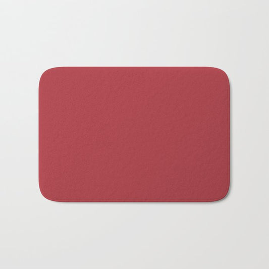 Medium Red Solid Color Pairs 2023 Trending Hue Dunn-Edwards Red-y for Fun DEFD14 - Liberated Nomads Collection Bath Mat
